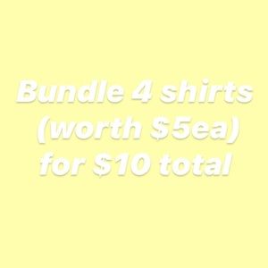 Save up by bundling 4 items worth $5 and pay $10!